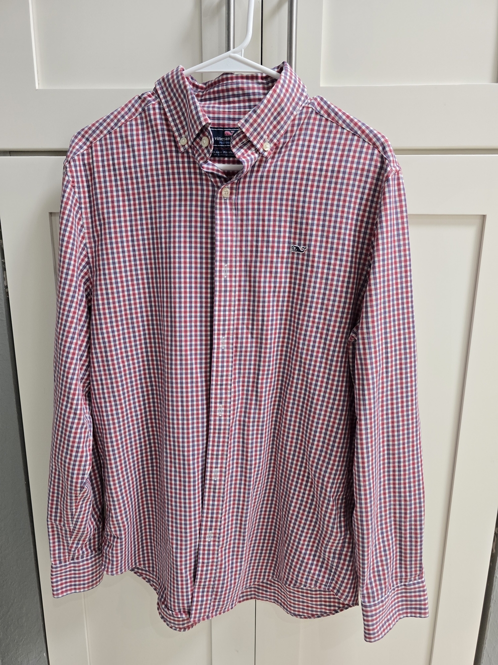 Vineyard Vines Red and Blue Gingham Button-Down Shirt